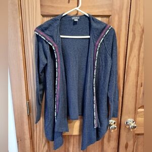 Eddie Bauer open-front casual cardigan with hood S